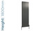 Reina Casina C Aluminium Designer Anthracite Single Vertical Radiator H1800mm X W280mm Reina Casina C Aluminium Designer Anthracite Single Vertical Radiator H1800mm X W280mm