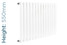 DQ-COVE-550-W-TH - DQ Cove Horizontal Single Radiator H550mm X W1180mm White DQ-COVE-550-W-TH - DQ Cove Horizontal Single Radiator H550mm X W1180mm White