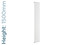 DQ-COVE-150-W-TH - DQ Cove Vertical Single Radiator H1500mm X W413mm White DQ-COVE-150-W-TH - DQ Cove Vertical Single Radiator H1500mm X W413mm White