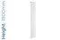 DQ-COVE-180-W-TH - DQ Cove Vertical Single Radiator H1800mm X W413mm White DQ-COVE-180-W-TH - DQ Cove Vertical Single Radiator H1800mm X W413mm White