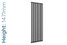 DQ-VUL-1471-VDG-TH - DQ Vulcano Vertical Double Radiator H1471mm X W200mm Dark Grey DQ-VUL-1471-VDG-TH - DQ Vulcano Vertical Double Radiator H1471mm X W200mm Dark Grey