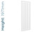 DQ-VUL-1971-VDW-TH - DQ Vulcano Vertical Double Radiator H1971mm X W200mm White DQ-VUL-1971-VDW-TH - DQ Vulcano Vertical Double Radiator H1971mm X W200mm White