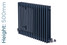 DQ-ARDENT3-500-A-TH - DQ Ardent Horizontal 3 Column Radiator H500mm X W622mm Anthracite DQ-ARDENT3-500-A-TH - DQ Ardent Horizontal 3 Column Radiator H500mm X W622mm Anthracite