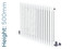 DQ-ARDENT3-500-W-TH - DQ Ardent Horizontal 3 Column Radiator H500mm X W1220mm White DQ-ARDENT3-500-W-TH - DQ Ardent Horizontal 3 Column Radiator H500mm X W1220mm White