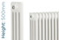 RE-4-500-TH - Reina Colona White 4 Column Radiator H500mm x W785mm RE-4-500-TH - Reina Colona White 4 Column Radiator H500mm x W785mm