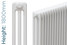 RR-FWH-3-1800-TH - Fitzrovia 3 Column Vertical Radiator H1800mm x W392mm White RR-FWH-3-1800-TH - Fitzrovia 3 Column Vertical Radiator H1800mm x W392mm White