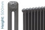 RR-FAN-2-0500-TH - Fitzrovia Metallic Anthracite 2 Column Horizontal Radiator H500mm x W622mm RR-FAN-2-0500-TH - Fitzrovia Metallic Anthracite 2 Column Horizontal Radiator H500mm x W622mm