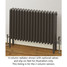 RR-FAN-2-600-LS00 - Fitzrovia Metallic Anthracite 2 Column Horizontal Radiator H600mm x W622mm RR-FAN-2-600-LS00 - Fitzrovia Metallic Anthracite 2 Column Horizontal Radiator H600mm x W622mm