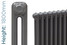 RR-FAN-2-1800-TH - Fitzrovia Metallic Anthracite 2 Column Vertical Radiator H1800mm x W300mm RR-FAN-2-1800-TH - Fitzrovia Metallic Anthracite 2 Column Vertical Radiator H1800mm x W300mm