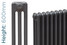 RR-FAN-3-0600-TH - Fitzrovia Metallic Anthracite 3 Column Horizontal Radiator H600mm x W622mm RR-FAN-3-0600-TH - Fitzrovia Metallic Anthracite 3 Column Horizontal Radiator H600mm x W622mm