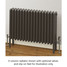 RR-FAN-4-600-LS00 - Fitzrovia Metallic Anthracite 4 Column Horizontal Radiator H500mm x W990mm RR-FAN-4-600-LS00 - Fitzrovia Metallic Anthracite 4 Column Horizontal Radiator H500mm x W990mm