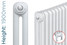 MS-MSFW-B-2-1900-TH - MHS Multisec 2 Column Vertical Radiator With Welded-On Feet H1900mm x W254mm White MS-MSFW-B-2-1900-TH - MHS Multisec 2 Column Vertical Radiator With Welded-On Feet H1900mm x W254mm White