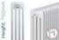 MS-MSFW-B-4-0700-TH - MHS Multisec 4 Column Horizontal Radiator With Welded-On Feet H700mm x W714mm White MS-MSFW-B-4-0700-TH - MHS Multisec 4 Column Horizontal Radiator With Welded-On Feet H700mm x W714mm White