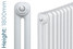 MS-MSWW-B-2-1800-TH - MHS Multisec 2 Column Vertical Radiator H1800mm x W806mm White MS-MSWW-B-2-1800-TH - MHS Multisec 2 Column Vertical Radiator H1800mm x W806mm White