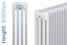 MS-MSWW-B-4-0600-TH - MHS Multisec 4 Column Horizontal Radiator H600mm x W852mm White MS-MSWW-B-4-0600-TH - MHS Multisec 4 Column Horizontal Radiator H600mm x W852mm White