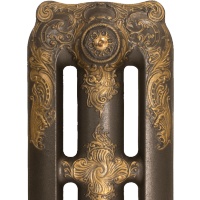 gold highlight on metallic pewter. click to enlarge gold highlight on metallic pewter