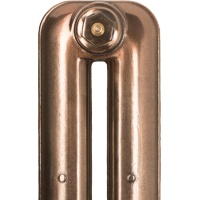 Rose gold lacquered cast iron radiator example