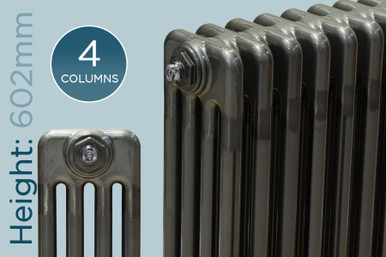 Trade Essentials Raw 4 Column Horizontal Radiator 602mm x 1014mm