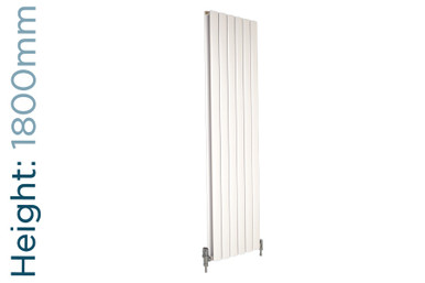 Apollo Magenta Curve Aluminium Designer White Double Vertical Radiator ...