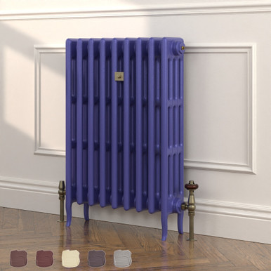 Richmond Purple 4 Column Victorian Cast Iron Radiator H813mm x W1777mm