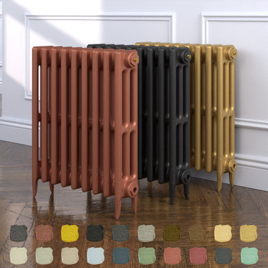 Shelbourne 3 Column Victorian Electric Cast Iron Radiator H645mm x W698mm