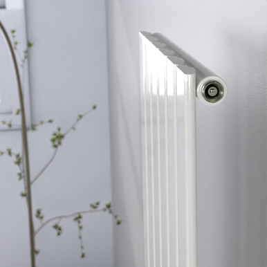 Ht Radiators Hilton White Single Vertical Designer Radiator H1800 x W350