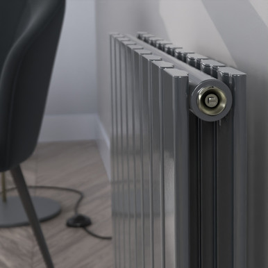 Ht Radiators Hilton Anthracite Double Horizontal Designer Radiator H600 x W420