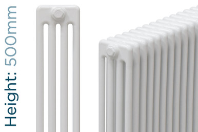 Fitzrovia 4 Column Horizontal Radiator H500mm x W622mm White