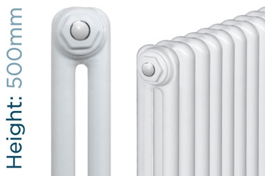 MHS Multisec 2 Column Horizontal Radiator H500mm x W1634mm White