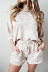 Tie Dye 3/4 Sleeve Top and Shorts Set