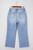 Solid Mineral Wash Raw Hem Flared Jeans