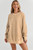 Solid Ribbed Trim Drop Shoulder Oversize Sweatshirt