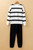 Stripe Drop Shoulder Top and Jogger Pants Set