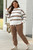 Stripe Drop Shoulder Top and Jogger Pants Set