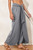 Solid Knotted Drop Waist Split Leg Pants