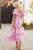 Dainty Floral Smocked Puff Sleeve Flowy Maxi Dress