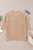 Contrast Stripe 3/4 Sleeve Crew Neck Sweater