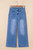 Denim High Rise Cropped Wide Leg Jeans