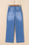 Denim High Rise Cropped Wide Leg Jeans
