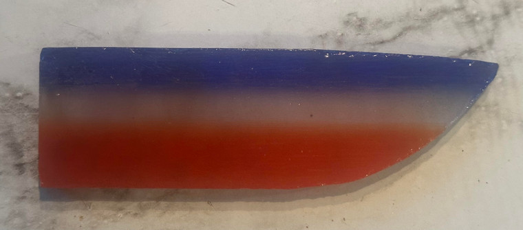 5" Red, White, and Blue Fiber Optic knife preshape