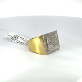 Square Shaped Diamond Ring 10k Goldwith Round Diamonds - SR 10836