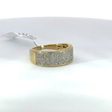 Men's Diamond Ring Yellow Gold Round Diamonds Row - GCLA Mens Rings 0034