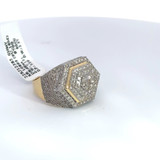 Men's Hexagon Diamond Ring - SR 10893