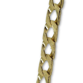 8.0MM 10k Yellow Diamond Cut Gourmette Gold Chain in Square Link MGC-046