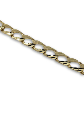 8.5mm Diamond Cut Gold Curb Bracelet 10k Gold MMM-002