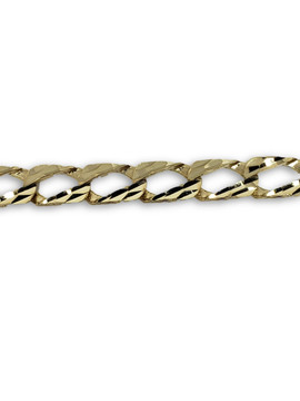 8.5mm Diamond Cut Gold Curb Bracelet 10k Gold MMM-002