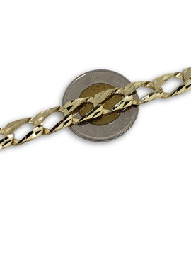 8.5mm Diamond Cut Gold Curb Bracelet 10k Gold MMM-002