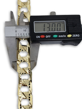 13mm Curb Chain Bracelet 10k Gold MMM-001