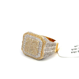 10K MEN'S DIAMOND RING WITH 2.45 CARAT NATURAL ROUND DIAMOND - wrn0886