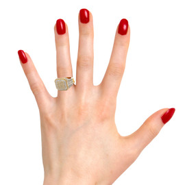 10K MEN'S DIAMOND RING WITH 2.45 CARAT NATURAL ROUND DIAMOND - wrn0886